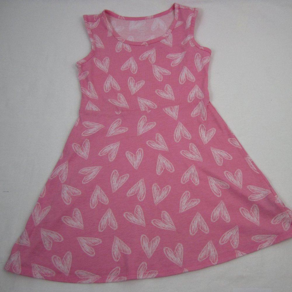 Pink Dress with Hearts Girls size 6 / 6X